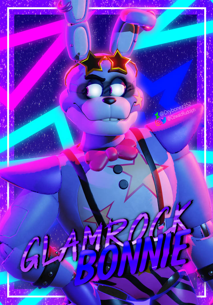 Fnaf Blender) Glamrock Bonnie Poster by Cloudcake54 on DeviantArt