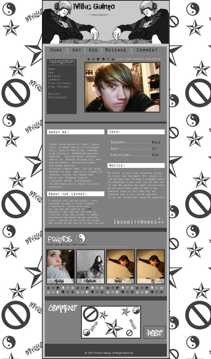 myspace template by trinity03 on DeviantArt myspace template by trinity03 on DeviantArt