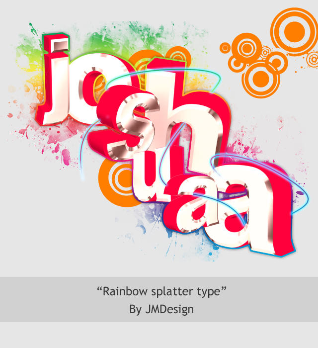 Rainbow Splatter Type by jm-gfxdesign on DeviantArt