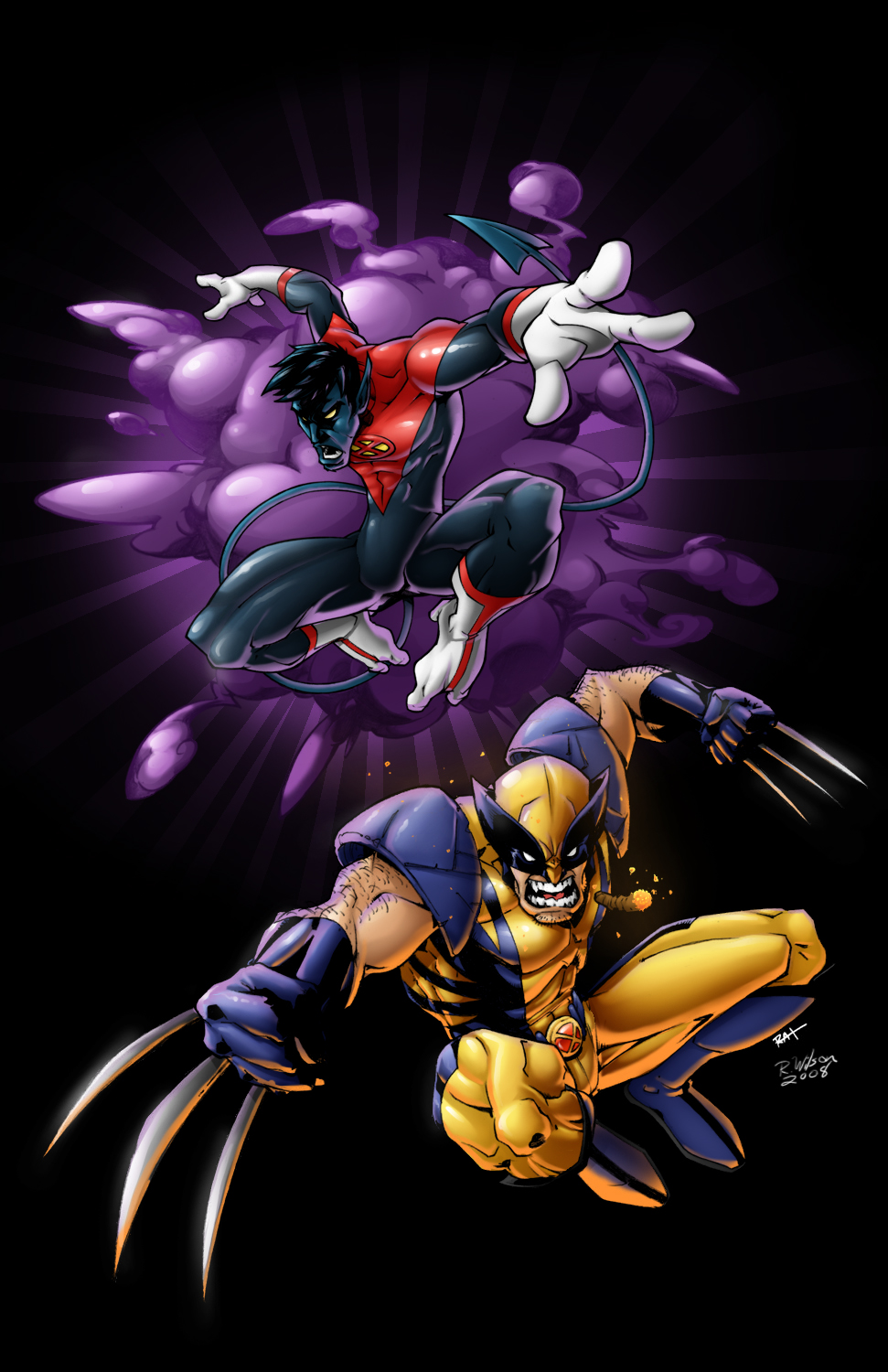 Nightcrawler and Wolverine