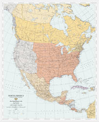 Map of North America in 1960