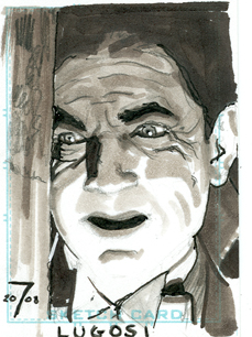 Lugosi Sketch Card