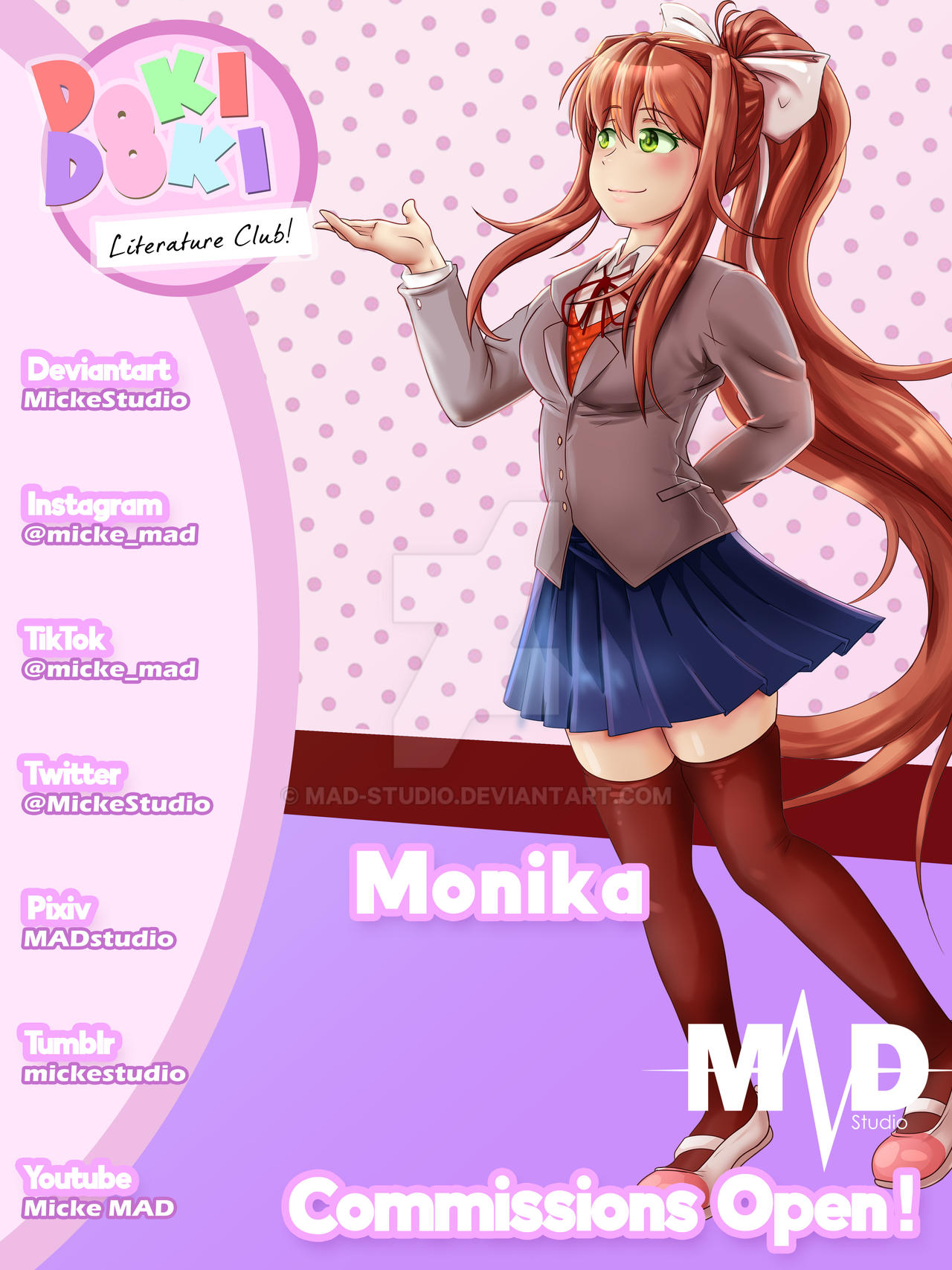 DDLC Monika Doki Doki Literature Club By MAD Studio On DeviantArt ddlc-monika-doki-doki-literature-club-by-mad-studio-on-deviantart