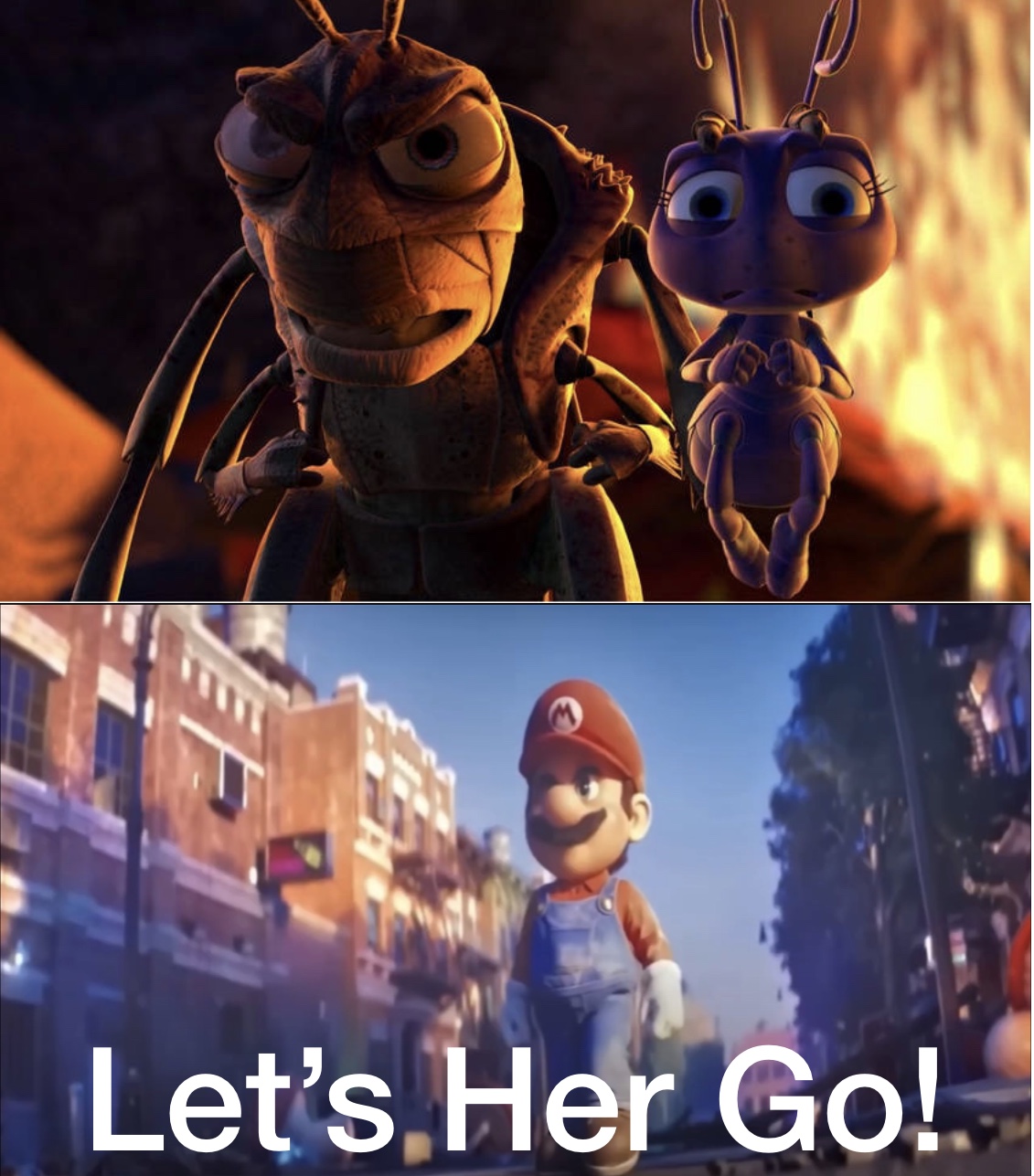 Mario reacts of seeing Hopper holding Dot by B199456 on DeviantArt