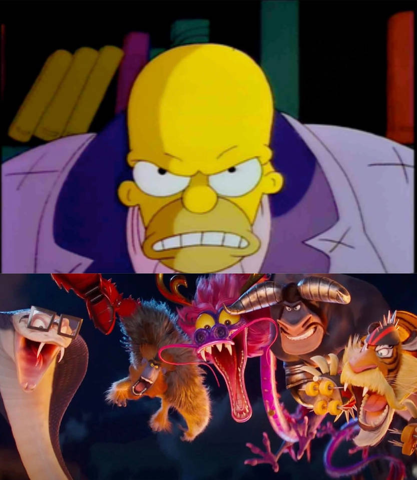 Homer Simpson facing Vicious 6 by B199456 on DeviantArt