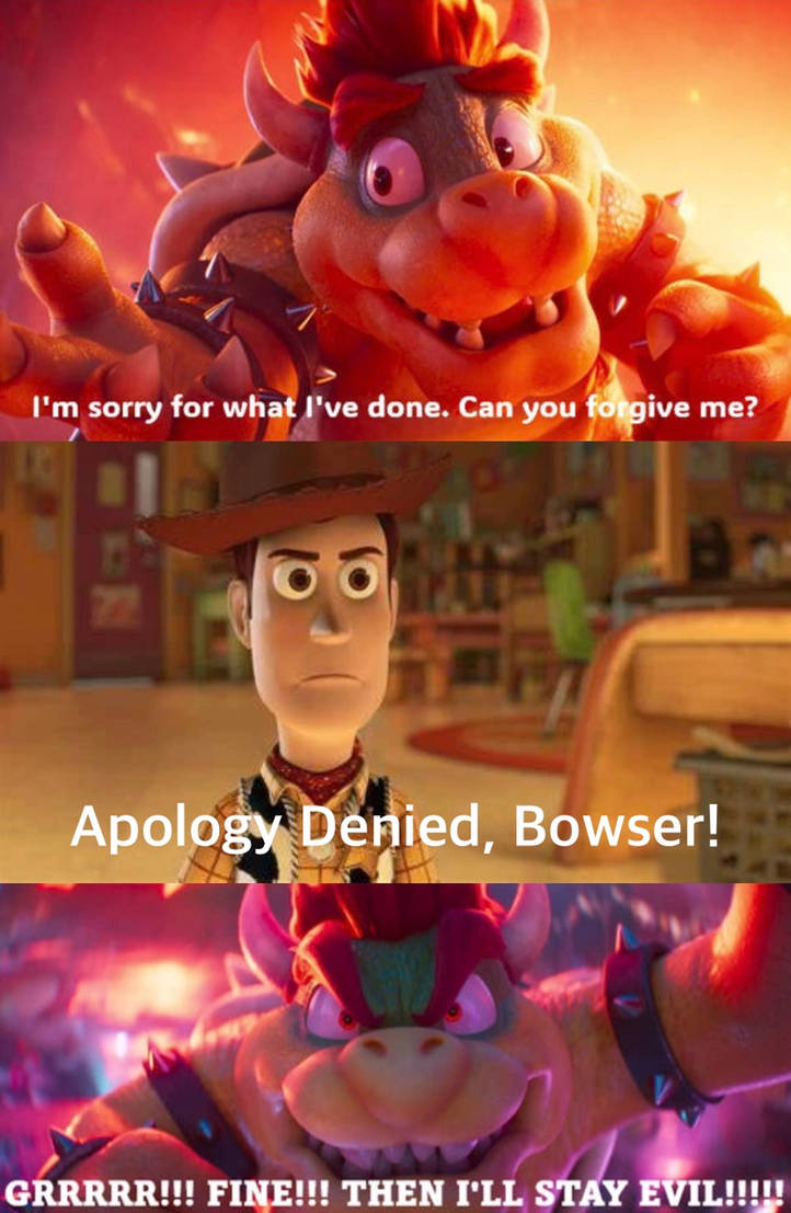 Woody Denies Bowser by B199456 on DeviantArt