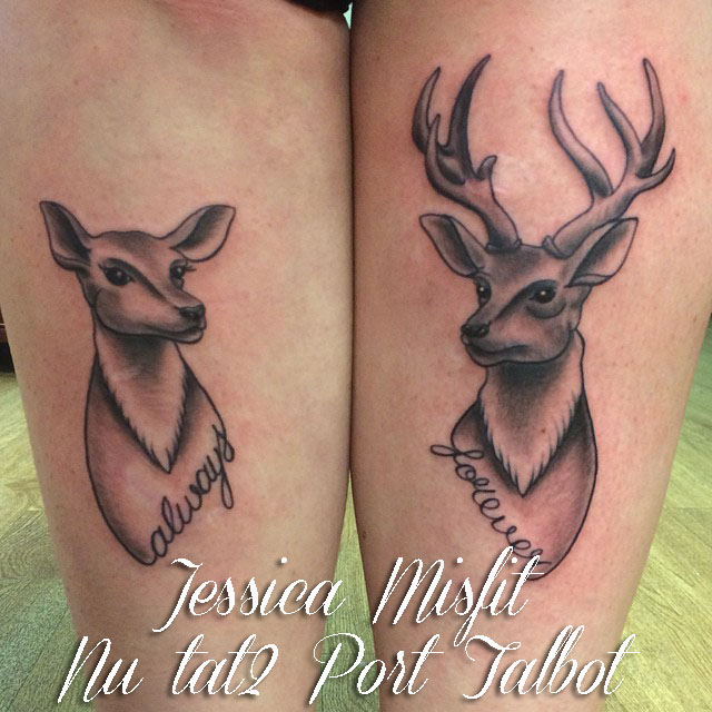 Deer and Doe tattoo by JessicaMisfit on DeviantArt