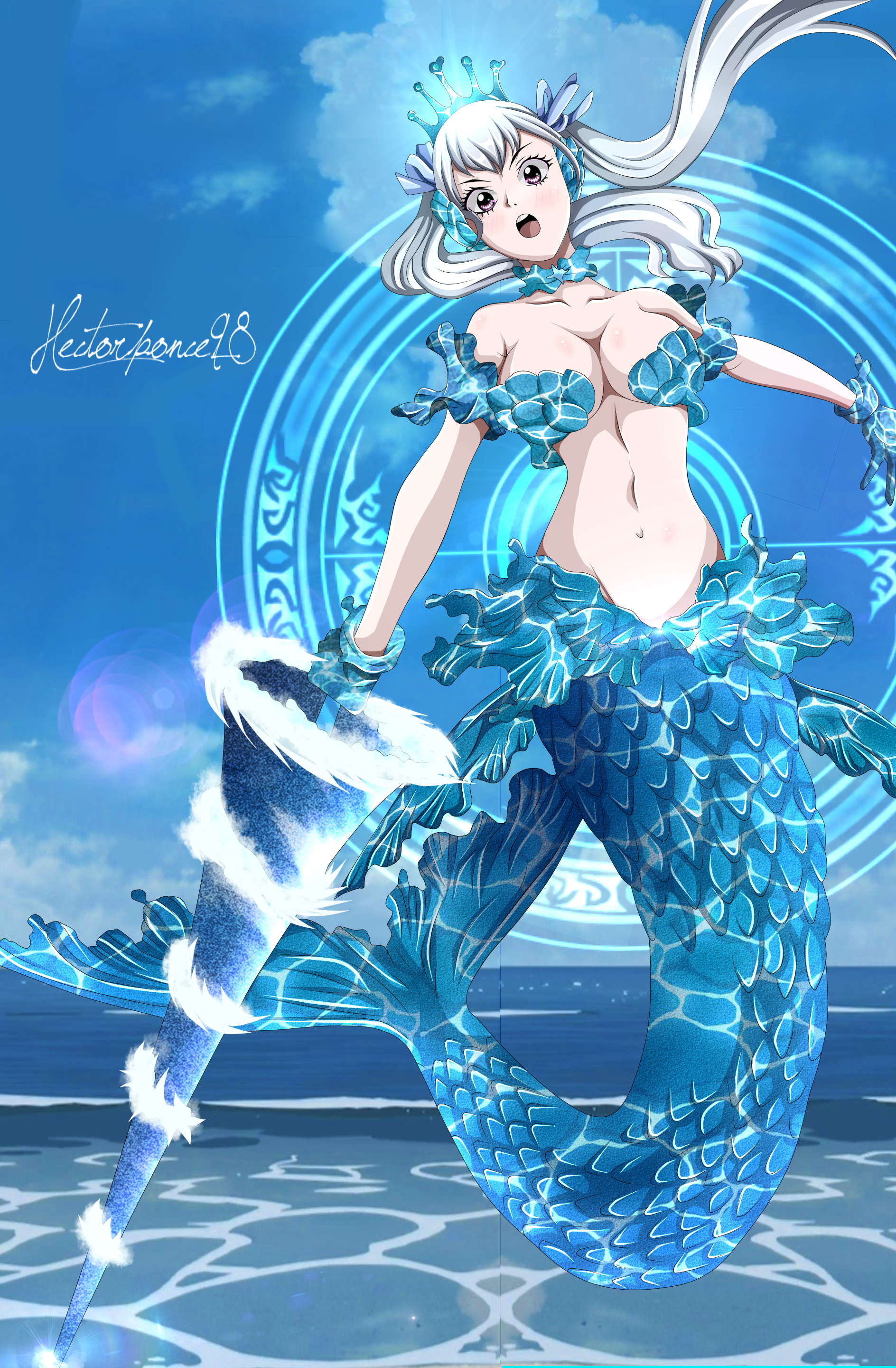 black clover noelle valkyrie form mermaid