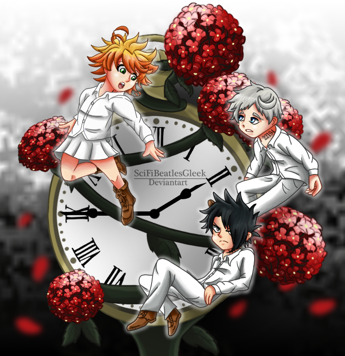 Emma, Ray and Norman from The Promised neverland. by HellMageJas on  DeviantArt