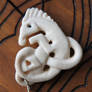 Horse bone pendant