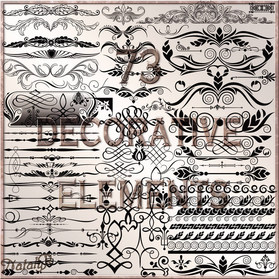 Basic Decorative Effects 73 decorative elements brushes by Lyotta on DeviantArt