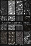 Granite black and white texture