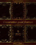 Patterned decorative gold frames