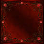 Frame with a red decor and gems
