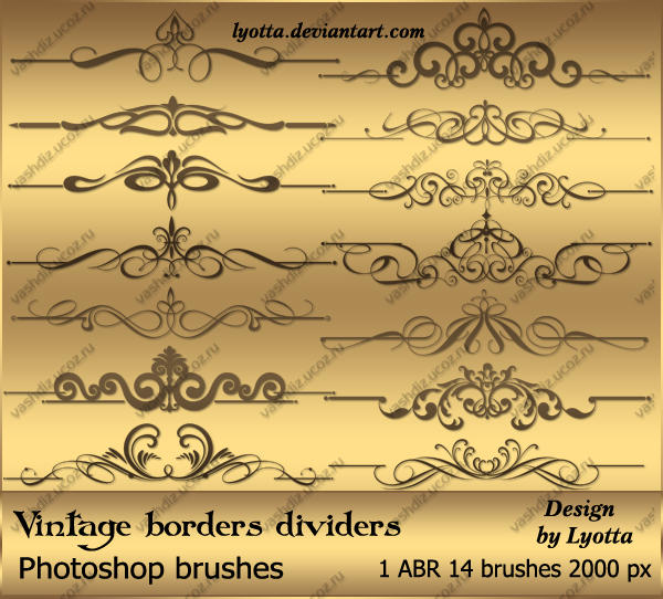 Vintage Borders Dividers By Lyotta On Deviantart