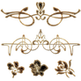 golden decoration with flowers