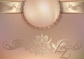 Vintage gold background floral LZ 13 cov