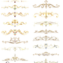 Gold Ornaments Design Elements by Lyotta