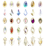 Small jewelry with precious stones