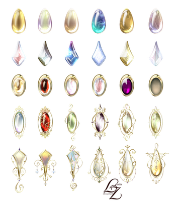 Small jewelry with precious stones