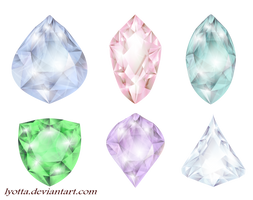 Colored diamonds of different shapes