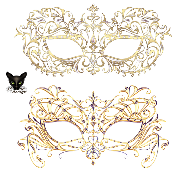 Mask venetian carnival with jewelry ornament