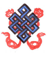 Endless knot Red and Blue