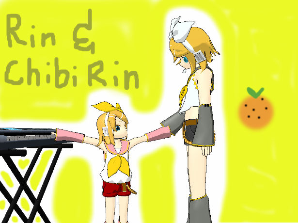 MMD - Rin and Chibi Rin by YellowDesuCake on DeviantArt