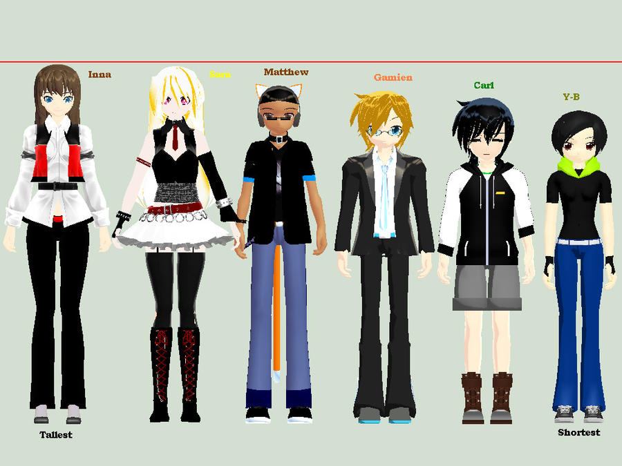 MMD - Height Comparison by YellowDesuCake on DeviantArt
