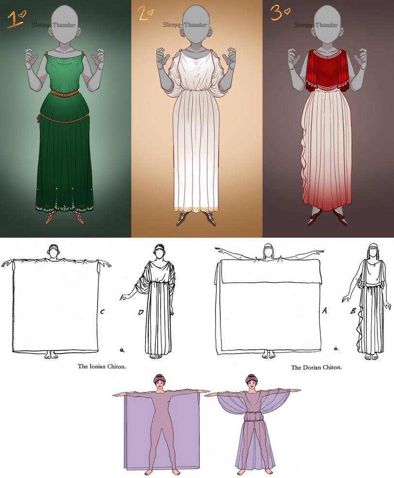 Greek/Roman Chitons Adopts - 2/3 OPEN $12/1000 Pts by Sleepy-Thunder on ...