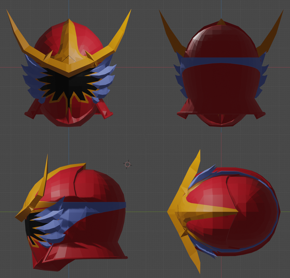 Red Dragon Fire Ranger helmet. by 3DblenderRangers on DeviantArt