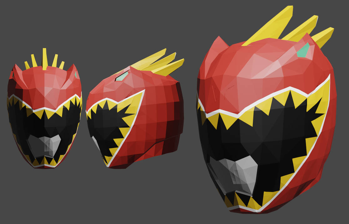 T-Rex Super Charged Red Ranger by 3DblenderRangers on DeviantArt