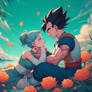 Bulma and vegeta fan art
