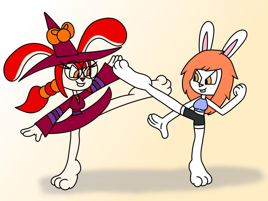 Blonde Rabbit Kick Double Bunny Kick! by mepwep on DeviantArt