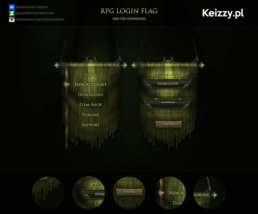 1 Free PSD RPG Login Flag by Keizzy on DeviantArt