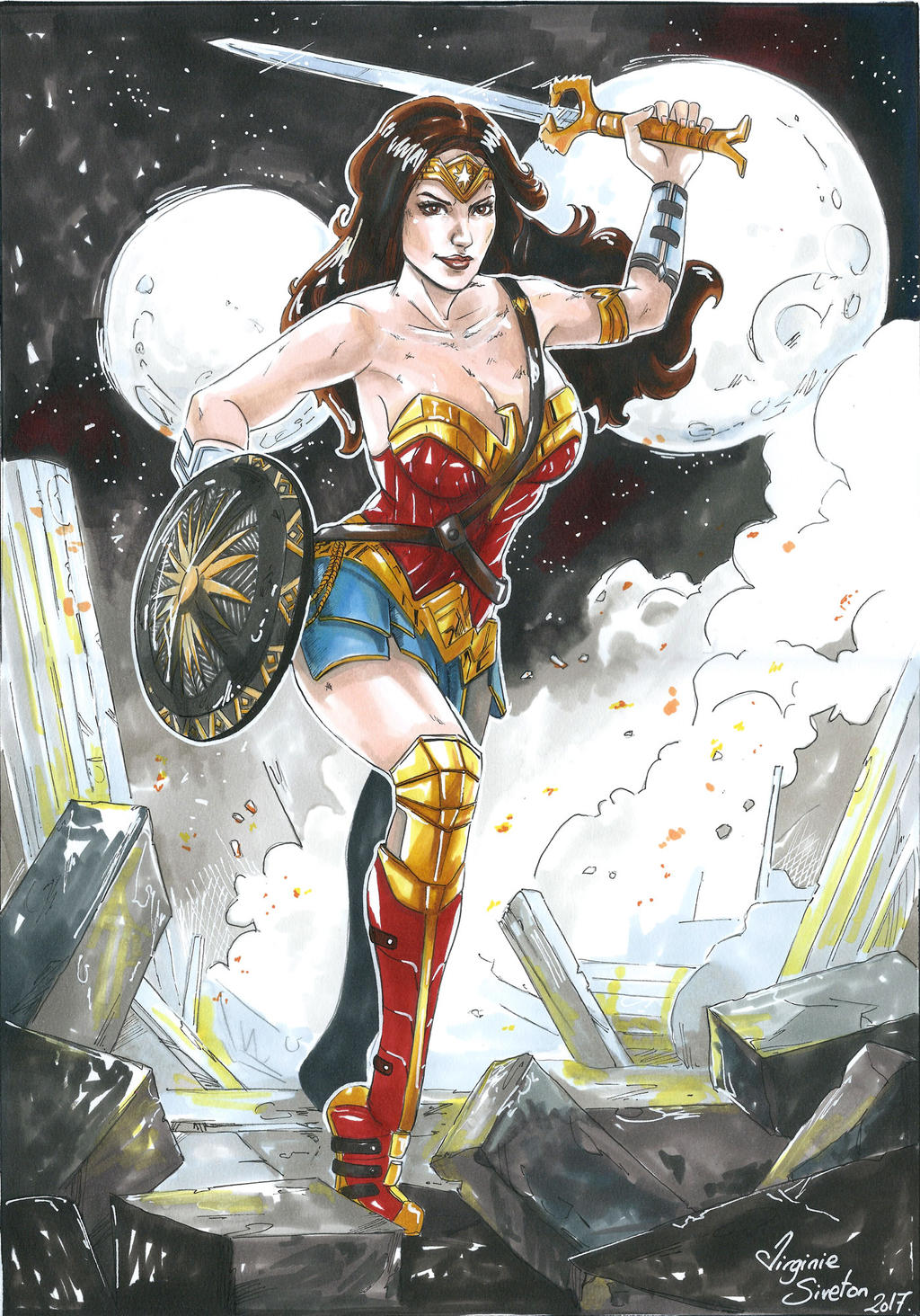 Wonder Woman BattleField by VirginieSiveton