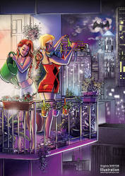 Poison ivy and Harley Quinn as roomates