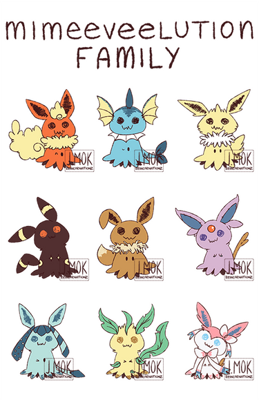 Pokemon Eeveelutions Print - Familytree