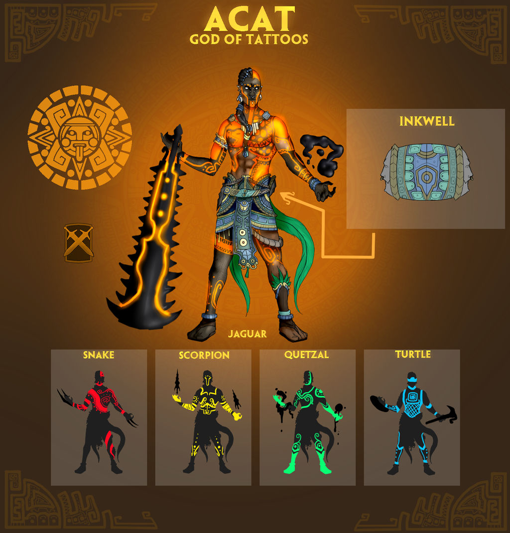 Smite Concept - Acat, God of Tattoos by Kaiology on DeviantArt