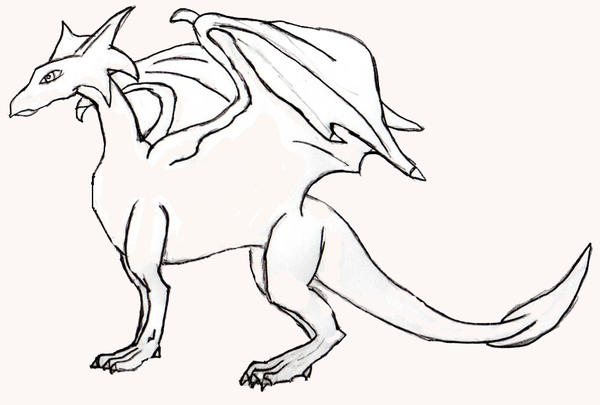 full body dragon sketch