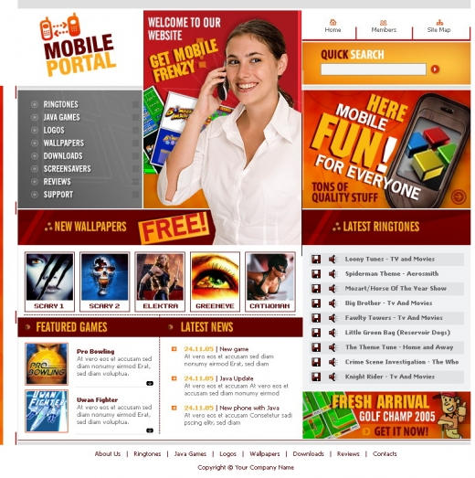 Portal layout psd html FREE :2 by 14koles14 on DeviantArt