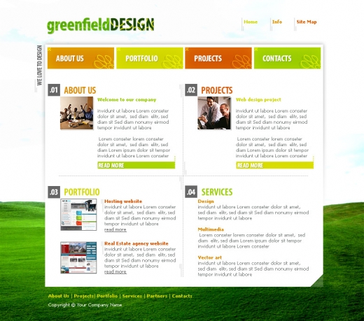 Web layout psd html FREE :10