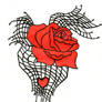 Spiderweb Rose Tattoo Design