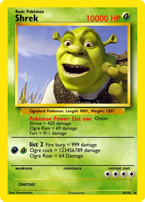 shrek pokemon card For free for you baby girl Shrek Pokemon Card by ramonle