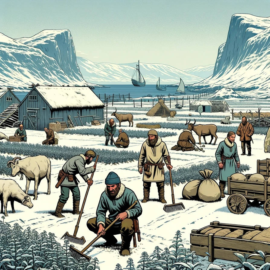 Viking Settlers Farming In Greenland By Taylor eOS On DeviantArt viking-settlers-farming-in-greenland-by-taylor-eos-on-deviantart