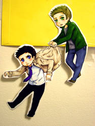 Dean and Cas Paper Children