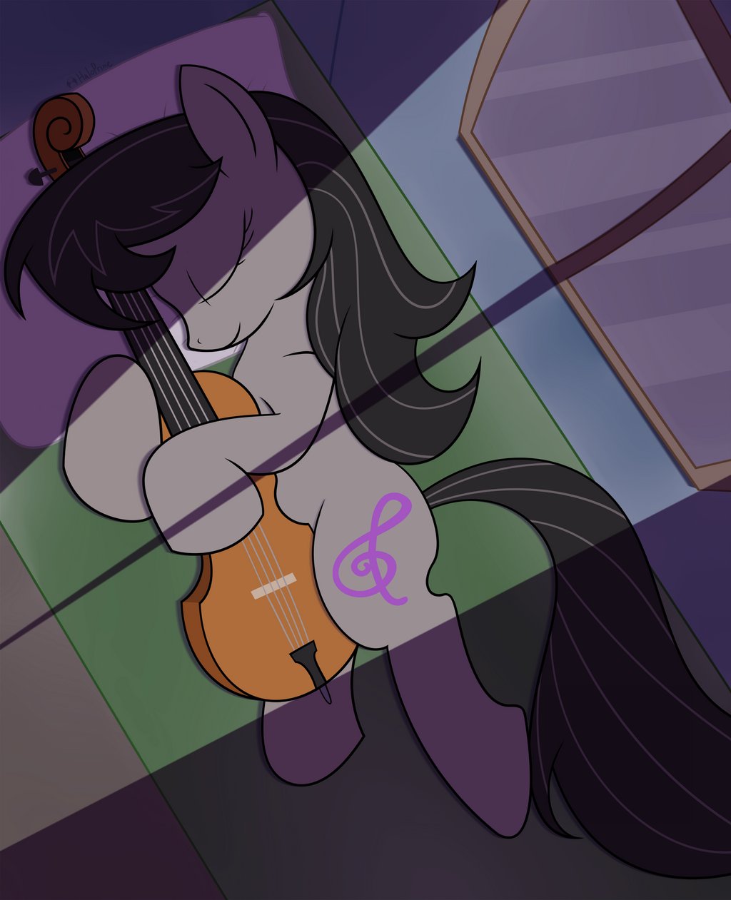 Octavia Sleeping With Her Cello