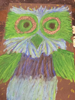 Oil Pastel Owl