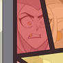 angry eda looking through window