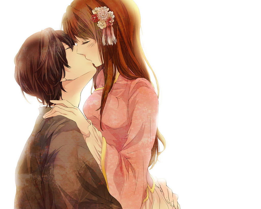 Anime Love Couple Kissing Wallpaper By Hime Fiore On Deviantart